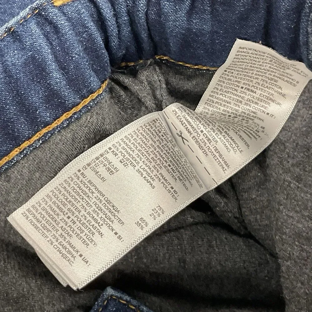 Gap Kids‎ 1969 Girls 12 Denim Jeans Regular Straight Knit Lined Medium Wash